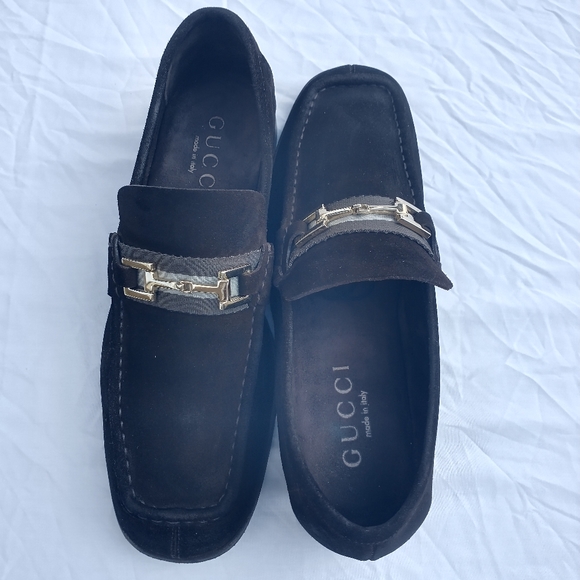 Gucci Brown Suede Bit loafers Men Size 42E 8.5 US main image 7